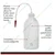 SBT Instruments Wash Bottles 3pcs x 1000ml & 3pcs x 500ml with Screw Cap & Flexible Tube for Dispensing Liquid in Lab