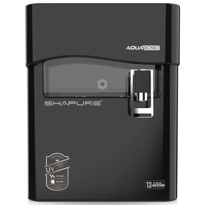 Shapure Aqua 9090 RO Water Purifier | 9 Stage RO With 13L Storage Tank - (Black) 