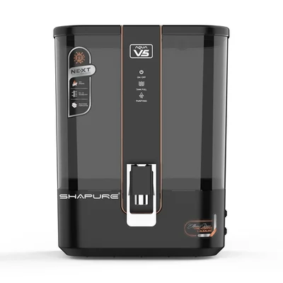Shapure Aqua V5 RO Water Purifier (Mirror Black - V101) 8 Stage RO With 9L Storage Tank