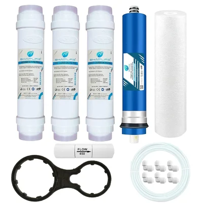 Shapure Complete Ro Service Kit with 80 GPD Membrane & Filter kit Set for Water Purifiers(Works up to 1500 TDS)