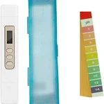 Shapure Pre - Calibrated TDS Meter With Testing Strips and Case for Measuring TDS/Temp/Ppm with Ph Testing Strips - 2Pcs
