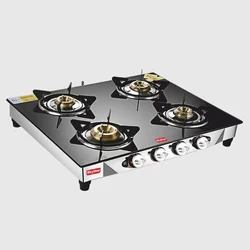 Skyline (VTL-1414) Premium Gas Stove with 4 Jumbo Burner and Toughened Glass Design, 1 Year Warranty