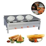SS 24 x 48 inch Gas Operated Dosa Bhatti With 15 mm Tawa Thickness