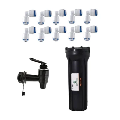 Zenpure RO Service Combo Alkaline Upgrade Kit 9 | RO Water Tap, Filter Housing and Elbows (Pack of 10)